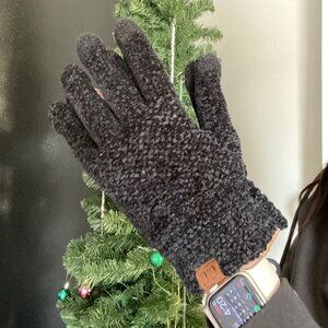 Black CC Chenille Touch Gloves